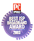 Best ISP Broadband award 2003